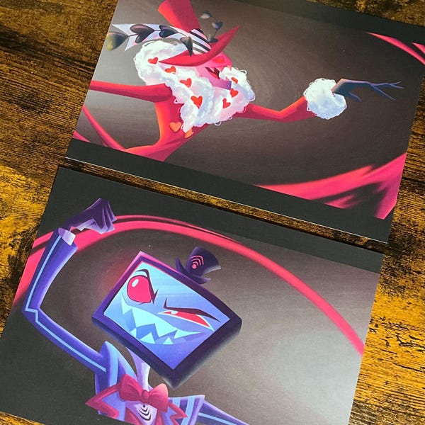 Hazbin Hotel Vox & Valentino Prints