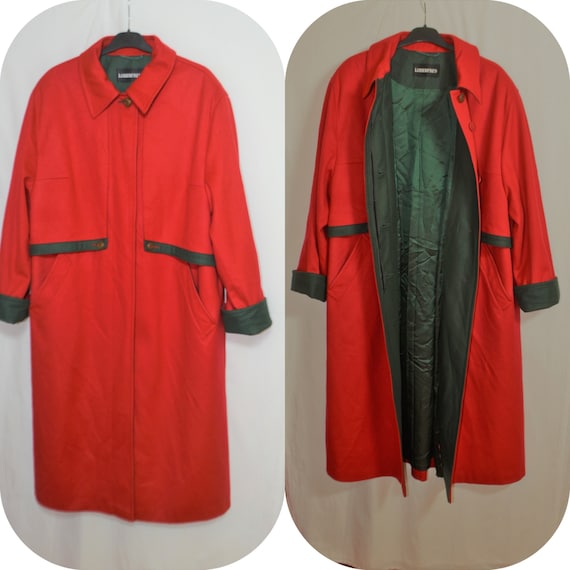 LODENFREY Austrian Women Wool Coat Size L/44 Red … - image 1