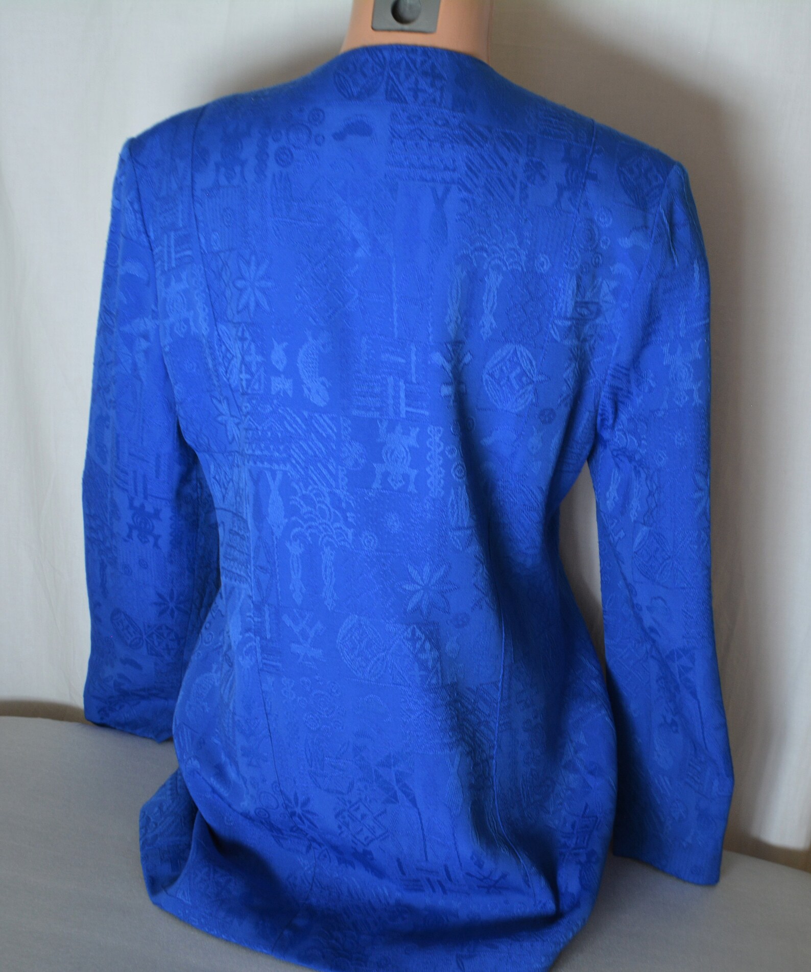 Vintage Cobalt Blue Women Jacket Size 38/40/M Fully Lined Long Etsy