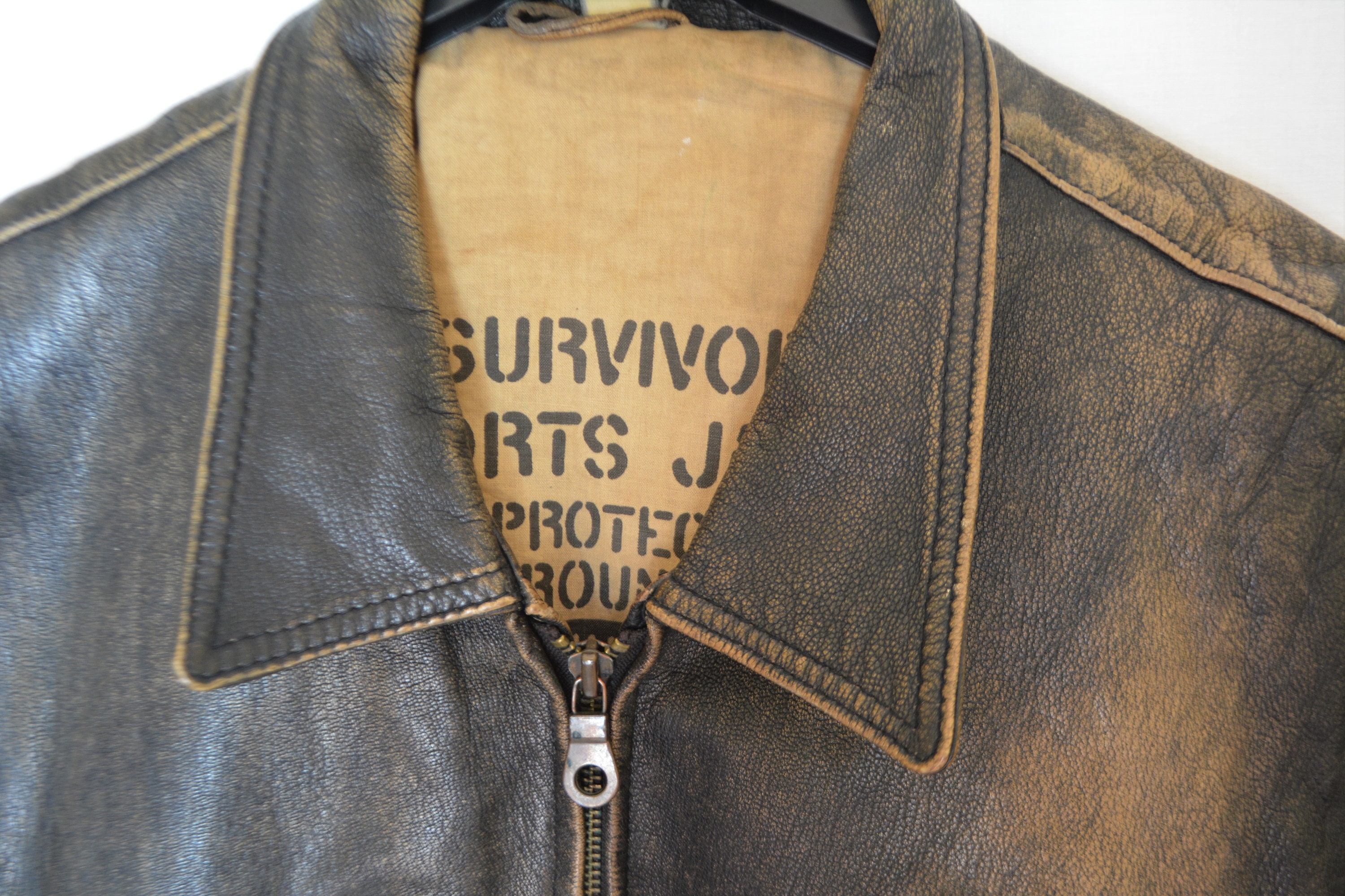 Vintage Women's Leather Jacket Size L Survivors Sports - Etsy