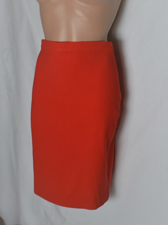 Vintage SUSANNE WIEBE Red Pencil Skirt Size S/M M… - image 3
