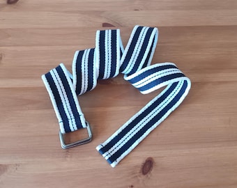 Vintage Elite Striped Woven Fabric Bead Trim Belt - Etsy Canada