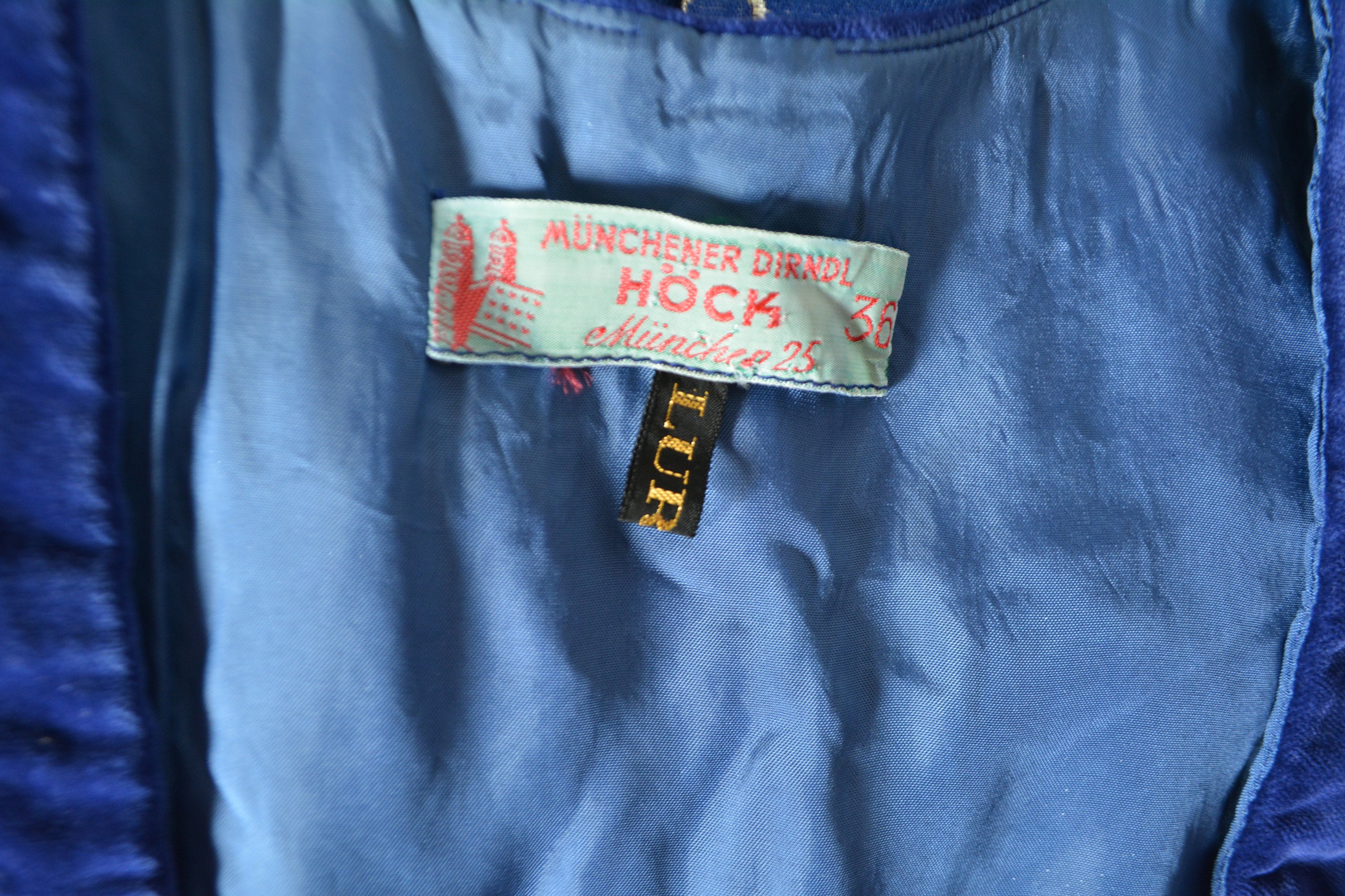 Vintage Hock German Dirndl Dress Size XS/34-36 Blue White - Etsy