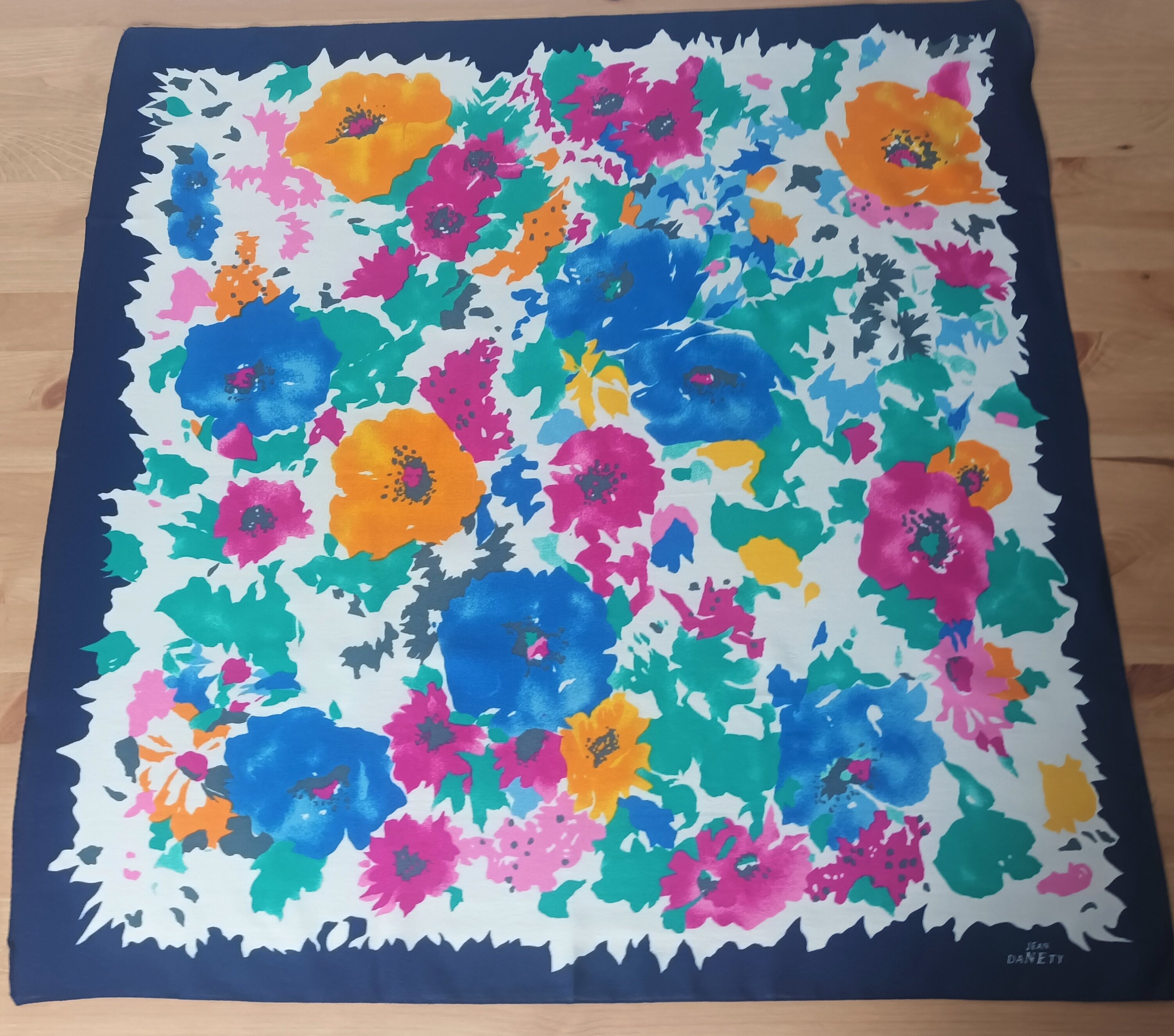 Grand Foulard De Tête Vintage Imprimé Floral - Rouge - Idée Cadeau Femme