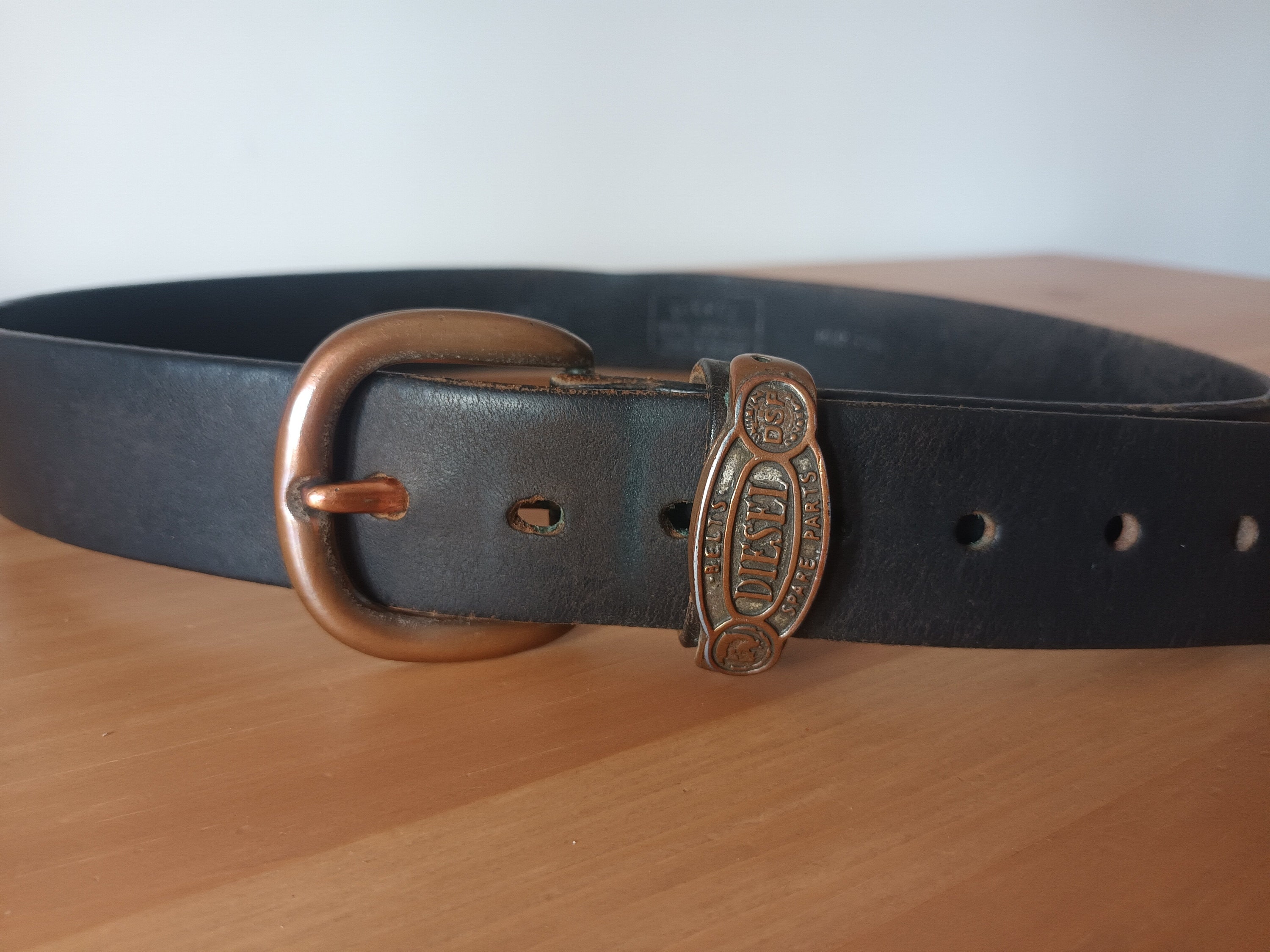 Vintage Diesel Dark Brown Leather Belt Men's Deep Brown