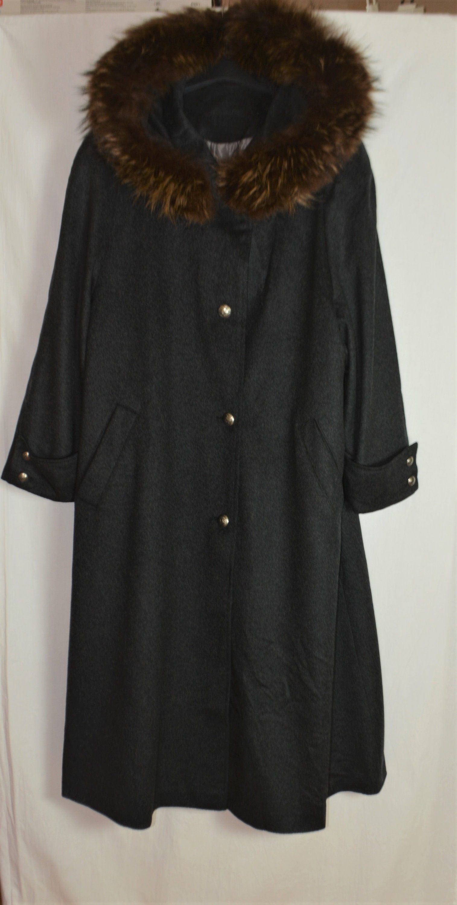 LODENFREY Austrian Women Wool Long Coat Size L/42 Gray Brown - Etsy