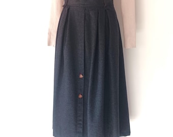 Midi a line winter plaid wool skirt 4641-5 Midi a line winter plaid wool skirt 4641-5