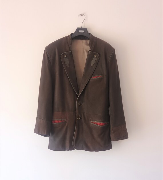 Devni Men's Suede Genuine Leather Jacket Brown 100% Pure