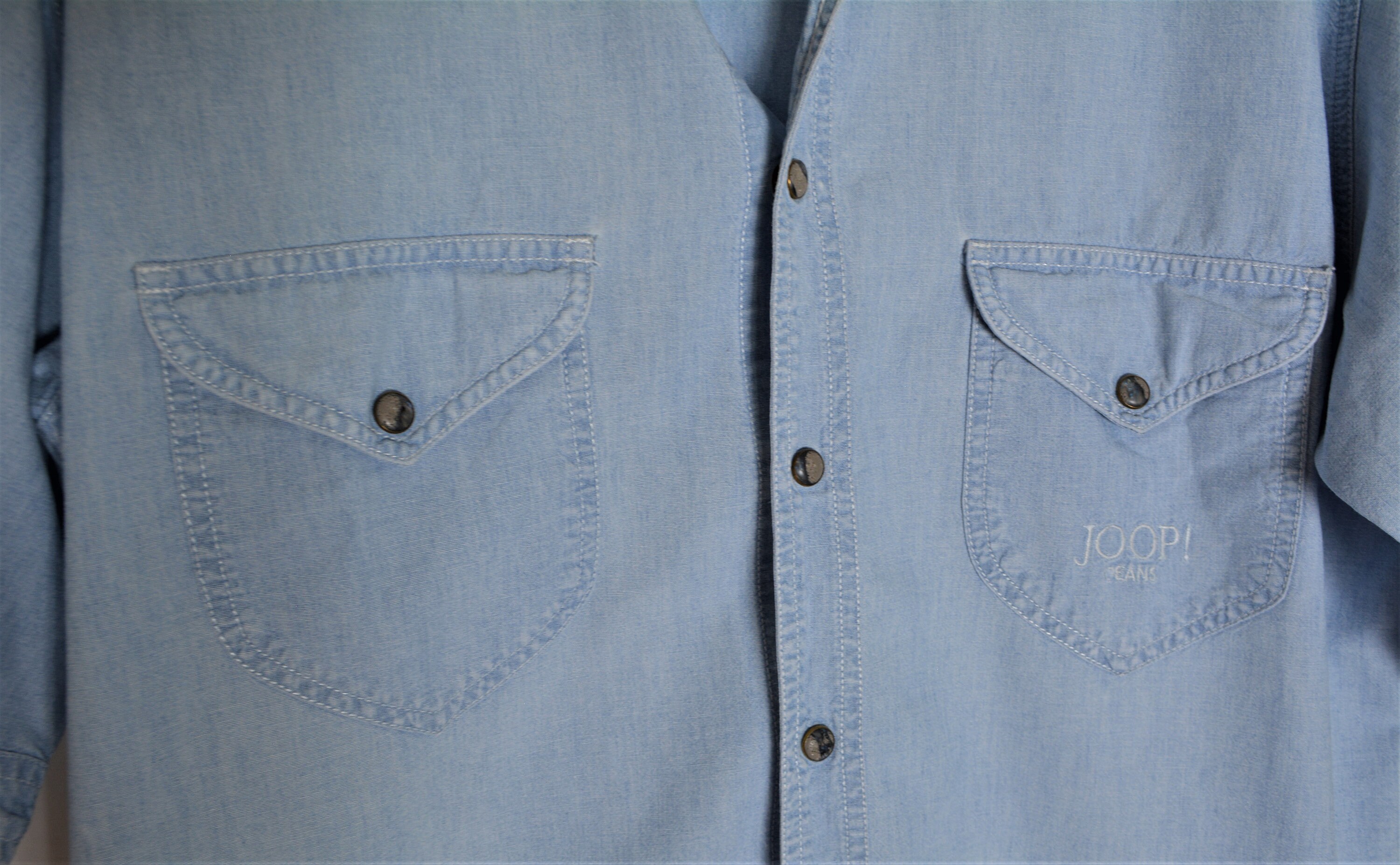 Duohropke Jeanshemd Herren Kurzarm - Denim Used Look Regular Fit