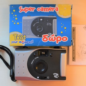Vintage Panorama/Normal 2 way 35mm Camera Panoramic/Normal Format Selector 28mm Lens New in Box Pepsi Gift Camera Collectable Camera