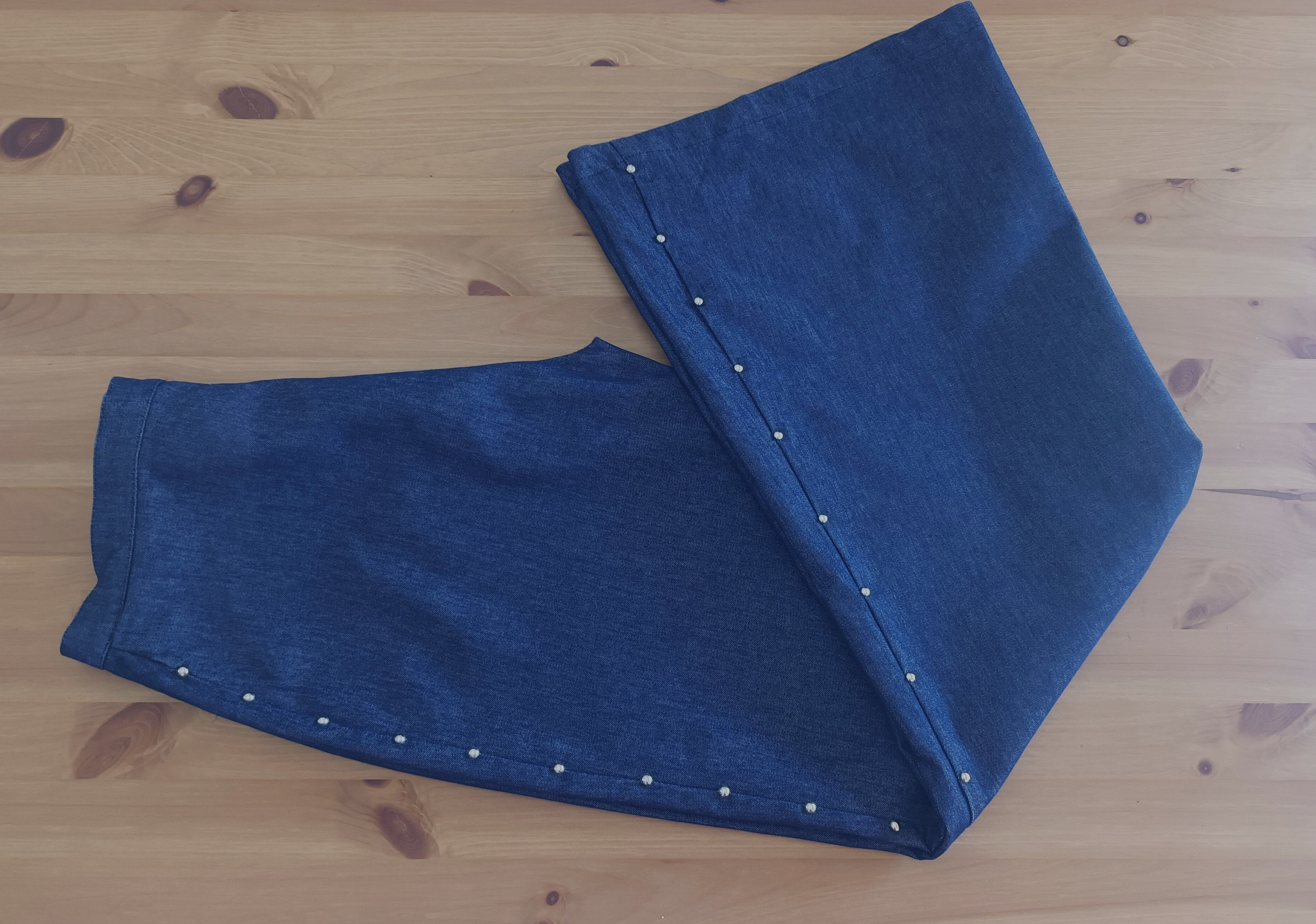 INK BLUE FLARED PANTS main image 0