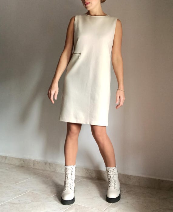 Marimekko Vintage Womens Ecru Wool Midi Straight Dress Size M Cream Wool  Sleeveless Shift Dress Knee Winter Warm Wool Dress Made in Finland - Etsy  Israel