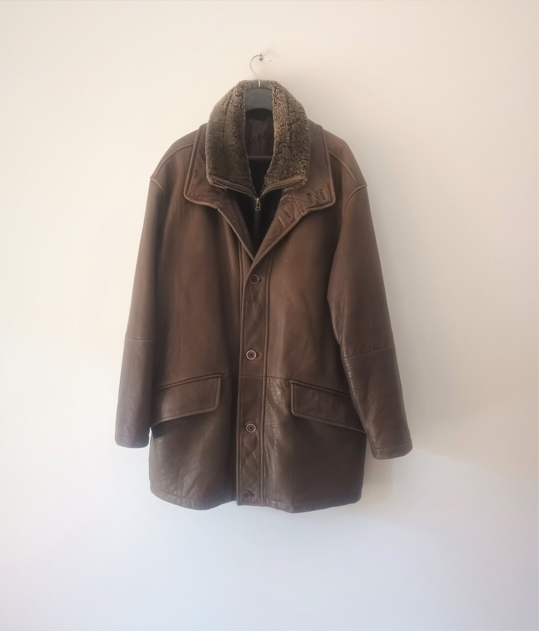 Paul Smith Vintage Men's Leather Brown Jacket Size XL/54 Brown