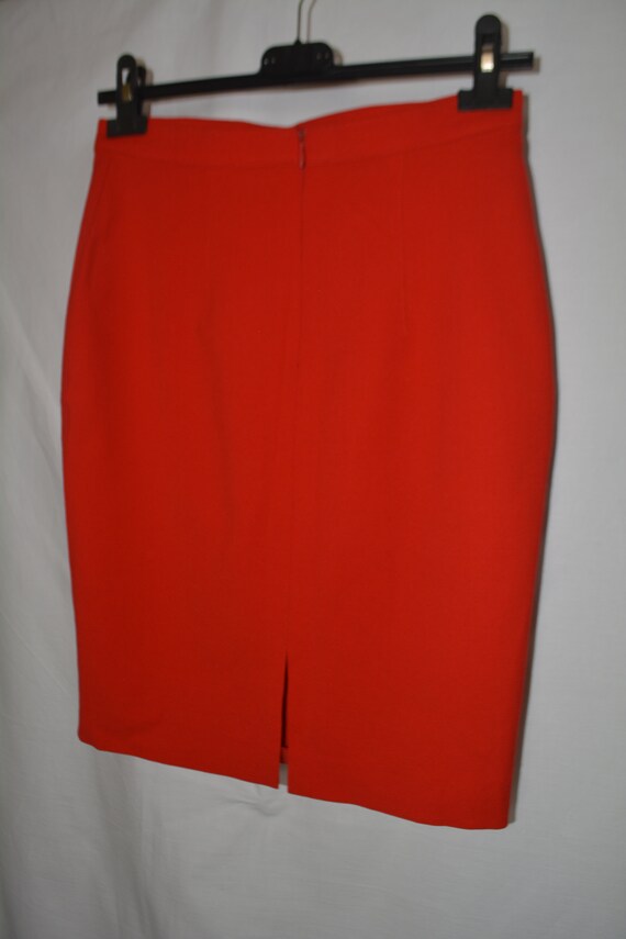 Vintage SUSANNE WIEBE Red Pencil Skirt Size S/M M… - image 9