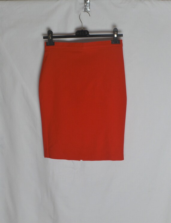 Vintage SUSANNE WIEBE Red Pencil Skirt Size S/M M… - image 8