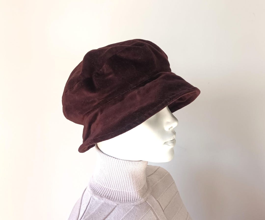 Vintage Ophelie Hats Brown Fur Felt Asymmetrical Cloche Mushroom Hat 1970s Neiman Marcus Cloche Hat | Faux Fur Fun main image 3