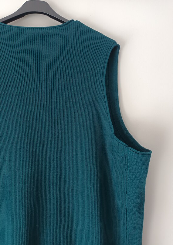 Vintage Men Merino Wool Knit Vest Size XXL/3XL Da… - image 8