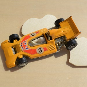Vintage CORGI Juniors Formula 1 Racer 1970&#39; Grand Prix Racing Toy Car in Yellow Diecast Car Speed Toy Car Made in Great Britain 3396/69