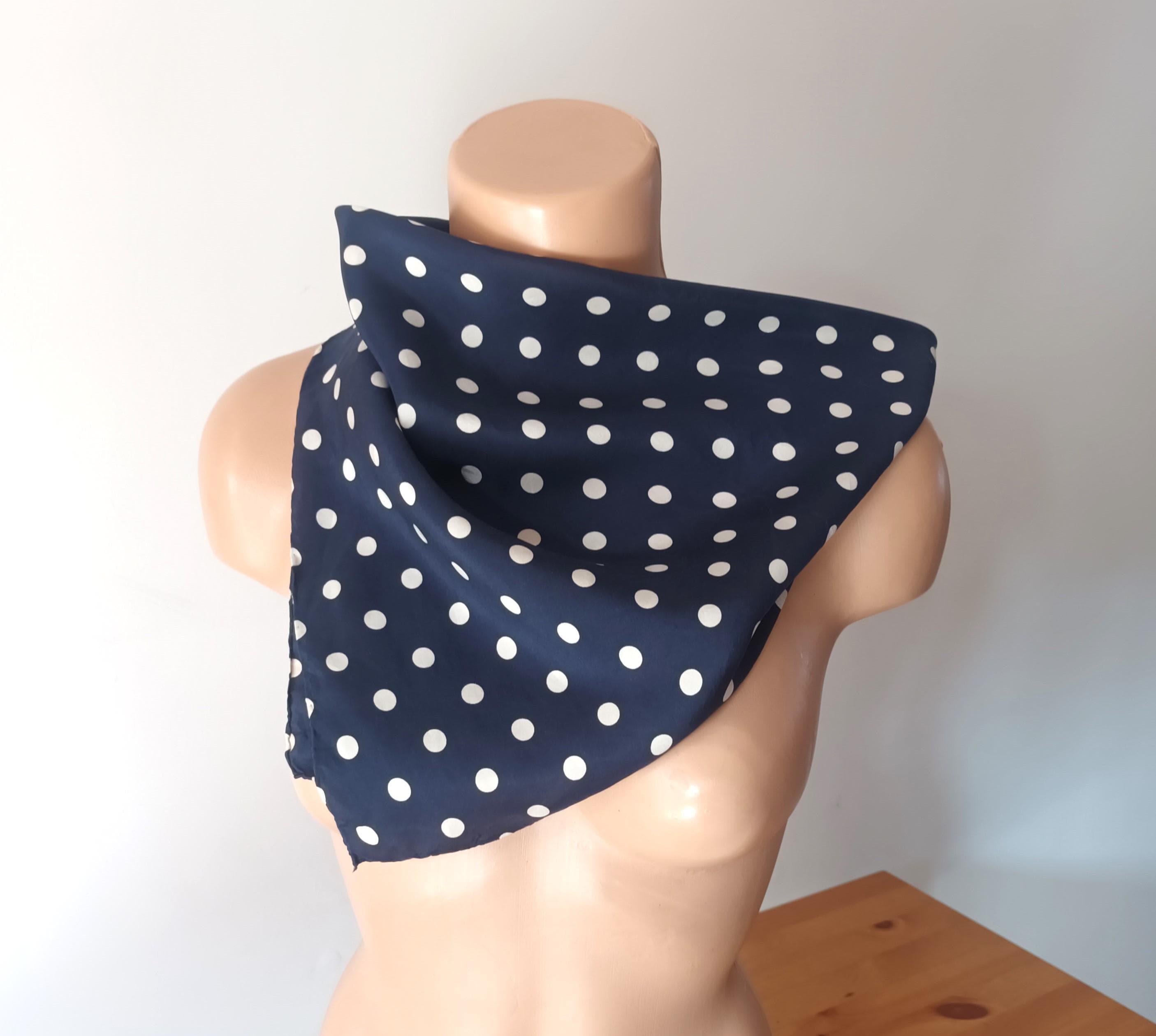 LA FERANI Design Da Donna, Nero, Tinta Unita, Bianco, Elegante Fazzoletto Di Seta, Estivo, 90 X - Foto 7