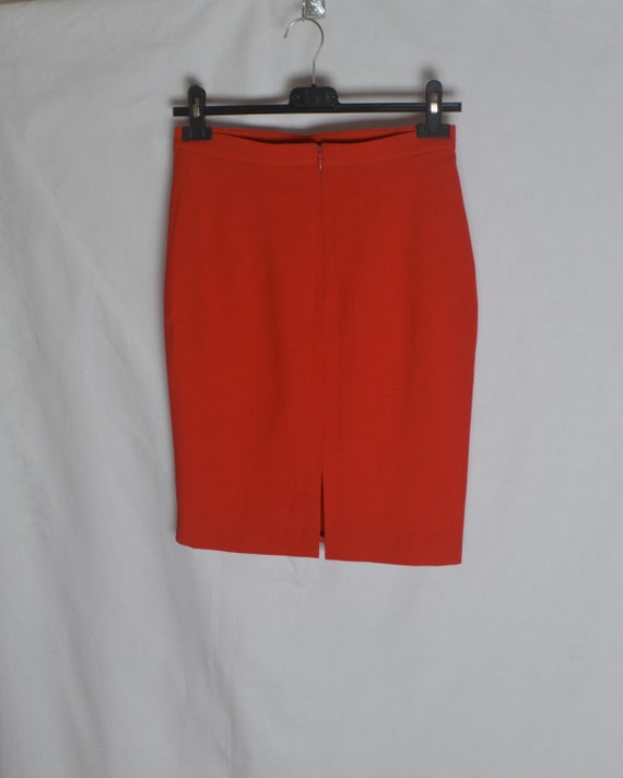 Vintage SUSANNE WIEBE Red Pencil Skirt Size S/M M… - image 5