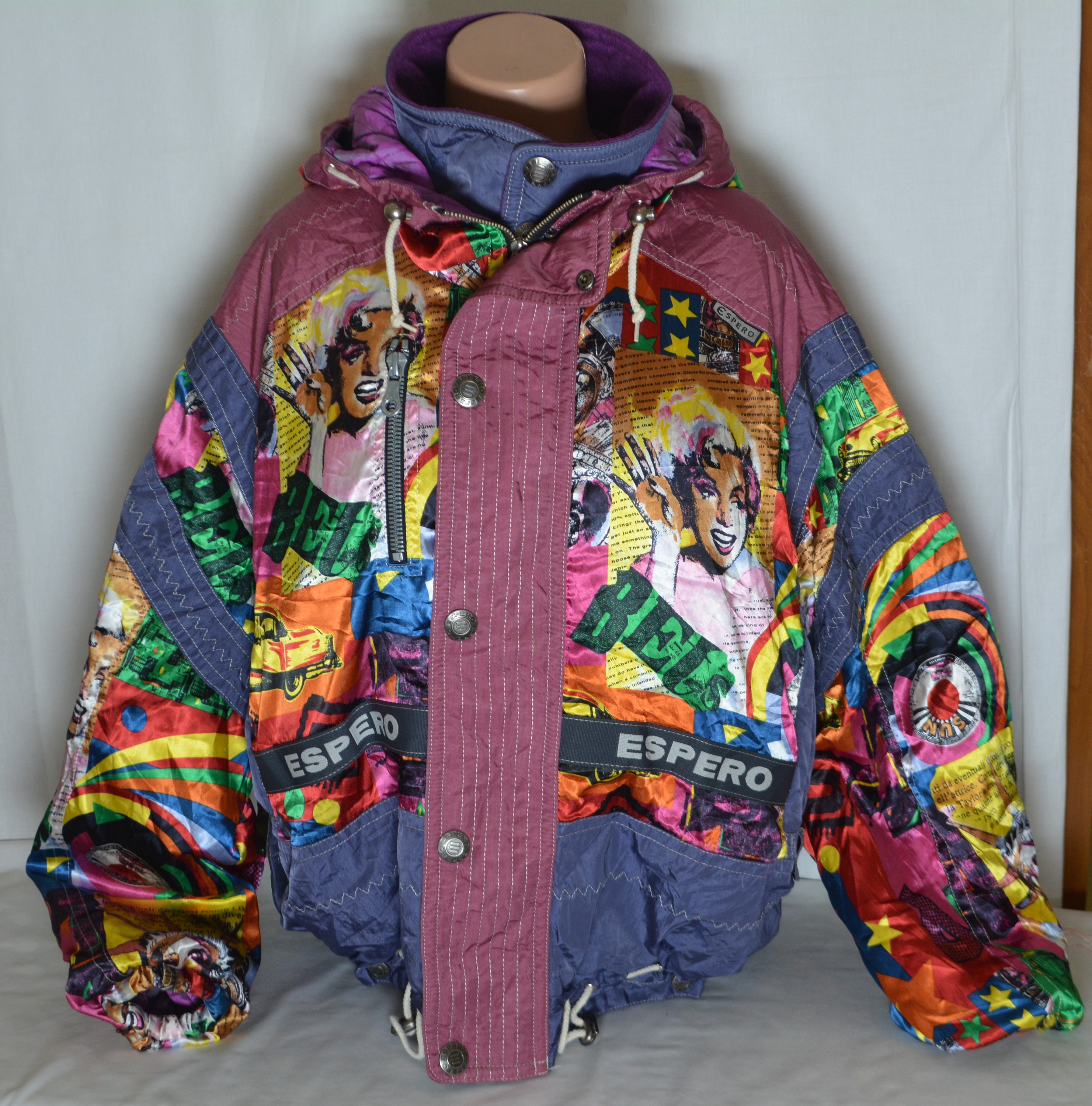 Vintage Japanese Satin Mens Womens Oversized Bomber M/L/XL