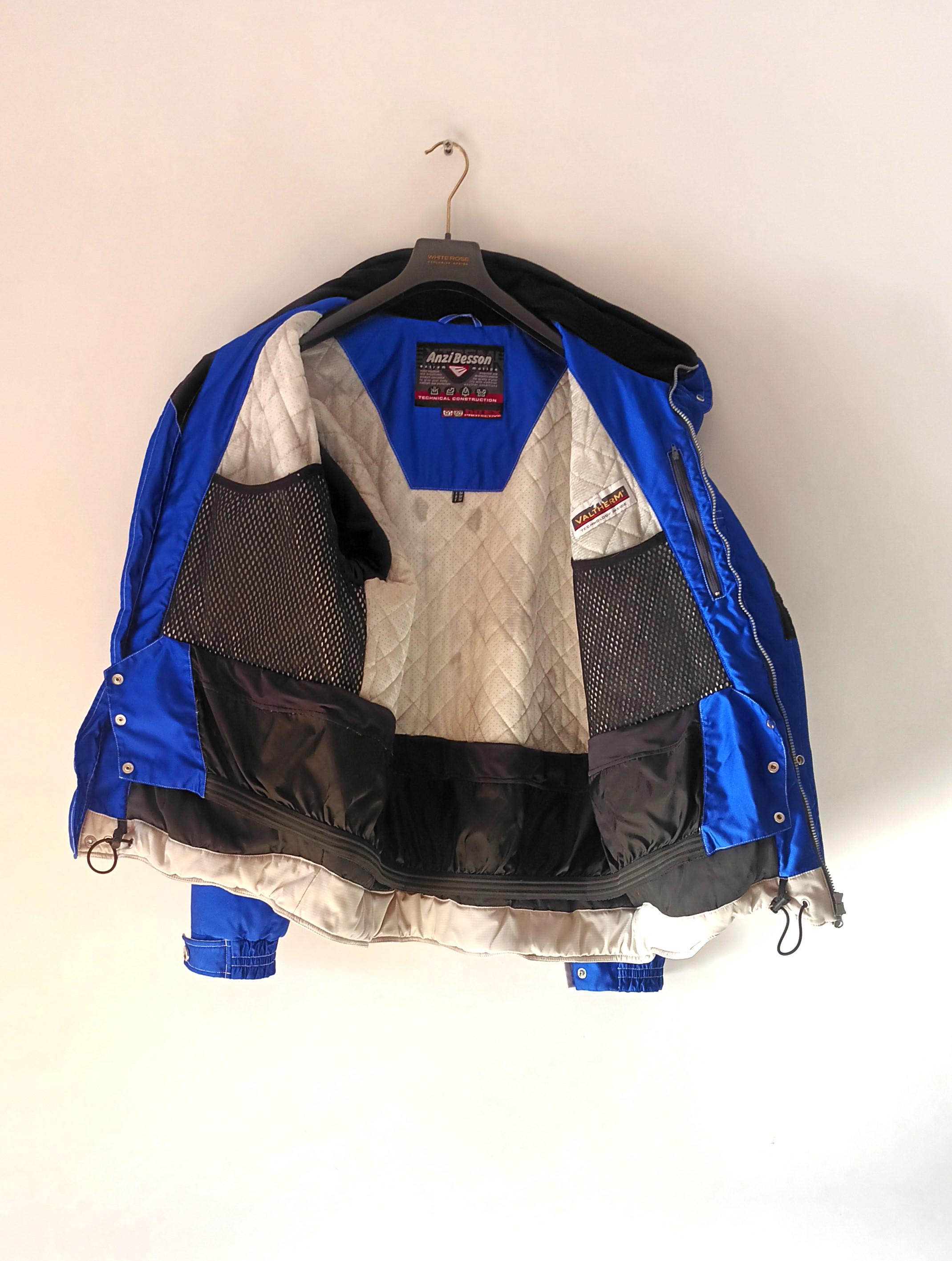 Anzi Besson Vintage Men Blue Ski Jacket Size L/54 Snow Ski Blue 