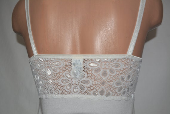 Buy Vintage White Lace Built in Bra Size 75C Bridal Bra Camisole