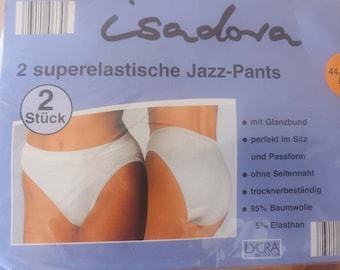 Set of Two Vintage Women Cotton White High Waist Briefs Size L/44/46 Soft Super Stretchy Panties Granny Briefs Jazz-Pants Underpants