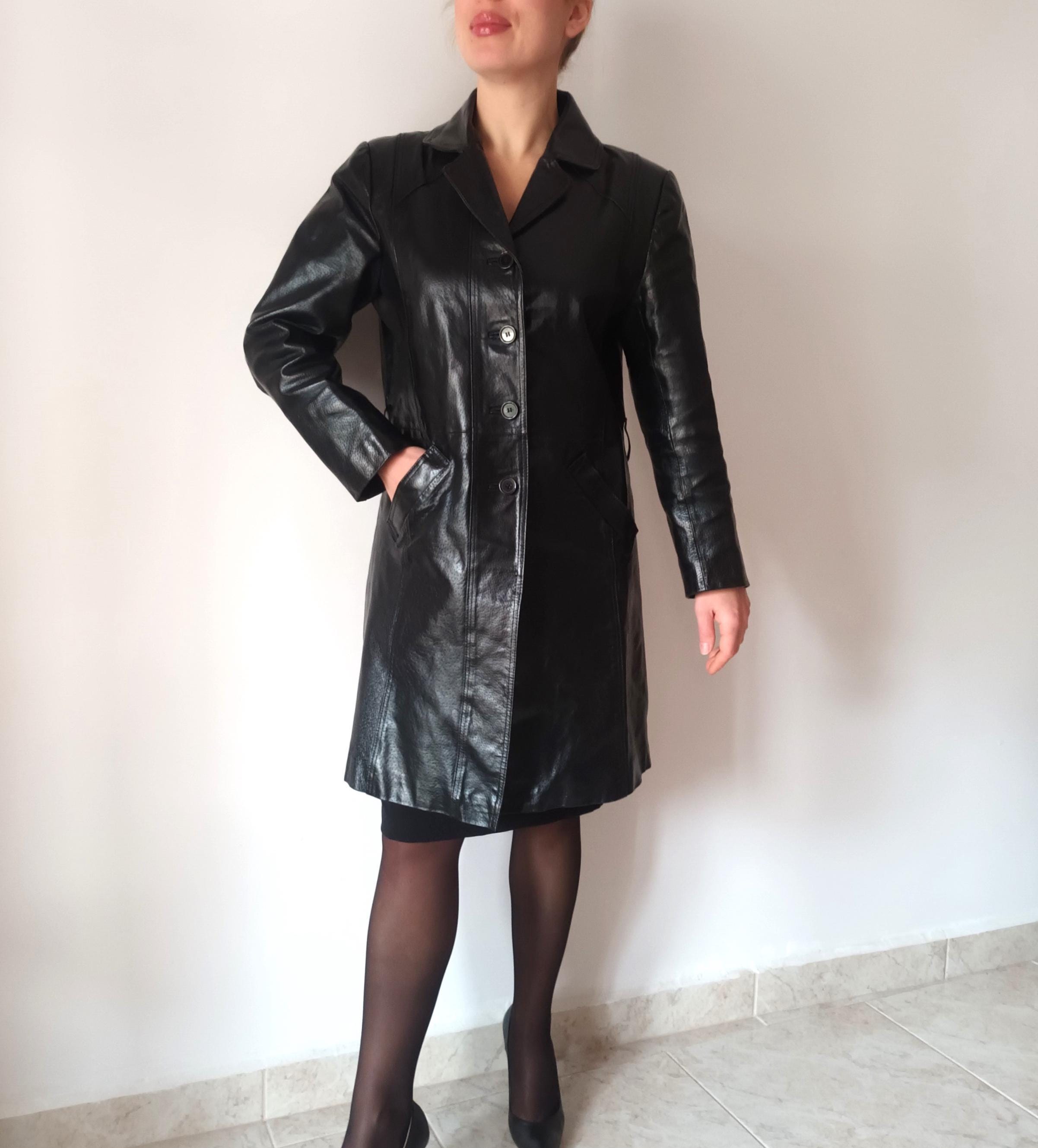 ヴィンテージ レディース ブラック レザー ジャケット サイズ M