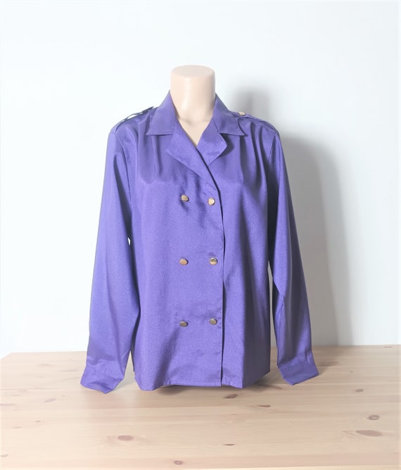 【VINTAGE】 double breasted setup purple Amazon.com: Men Purple Double Breasted Peak Lapel Blazer