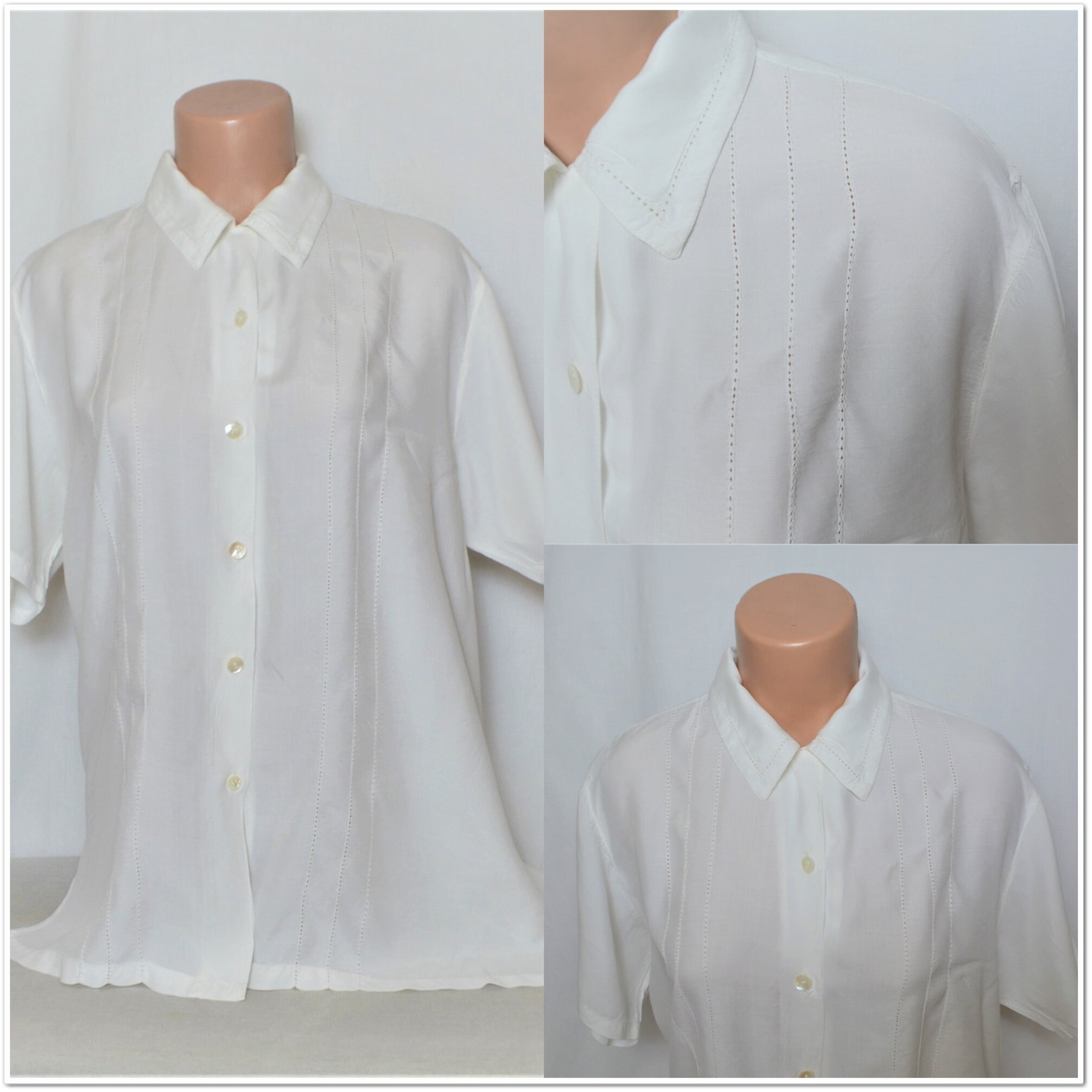 Vintage Women Viscose Shirt Size M/38 