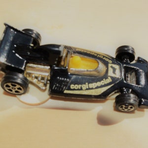 RARE Vintage CORGI Junior Formula 1 Racer Toy Car Corgi Special Black Racer Car Diecast Model Toy Car Speed Car Toy Made in England 3396/69