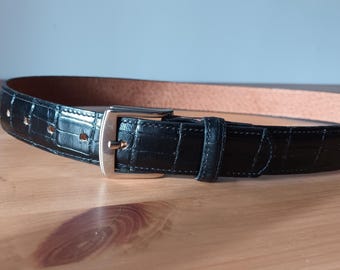 Vintage Levi's 501 Leather Belt Men's Black Levis Leather Belt