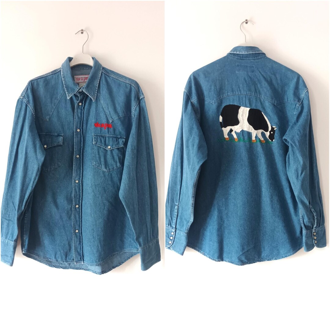 Vintage Blue Denim Moose Creek Shirt XL Oversized main image 1