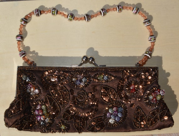 brown evening bag
