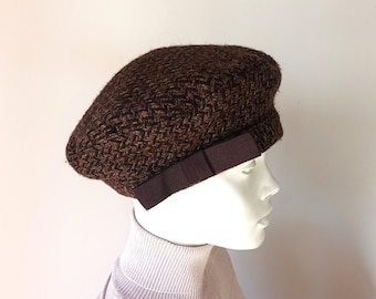 Donna Lana Coppola Cappello Basco Classico Cabbie Francese Elegante Moda Retrò