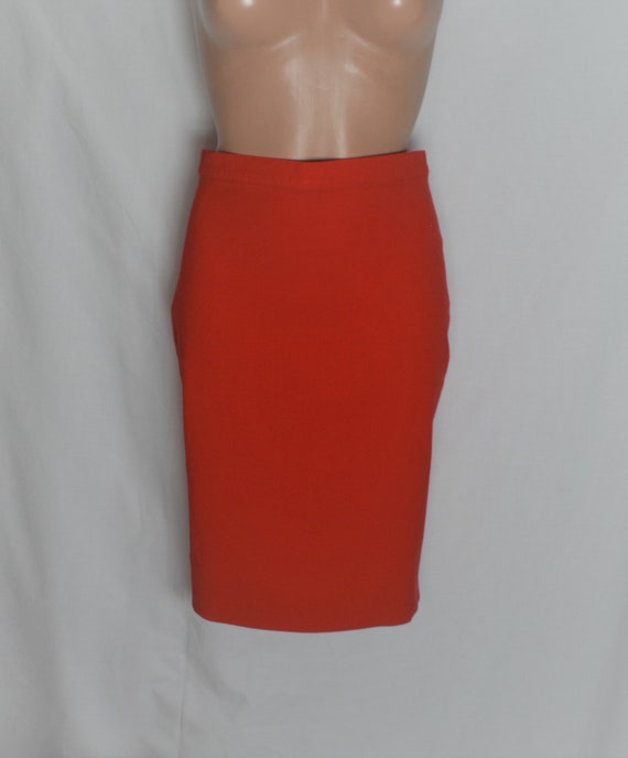 Vintage SUSANNE WIEBE Red Pencil Skirt Size S/M M… - image 6