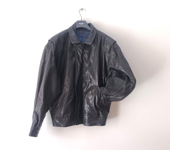 Vintage bally leather hot sale jacket