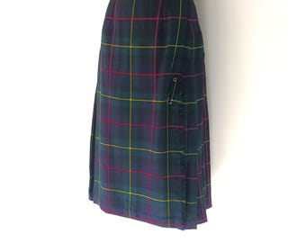 Midi a line winter plaid wool skirt 4641-5 Midi a line winter plaid wool skirt 4641-5