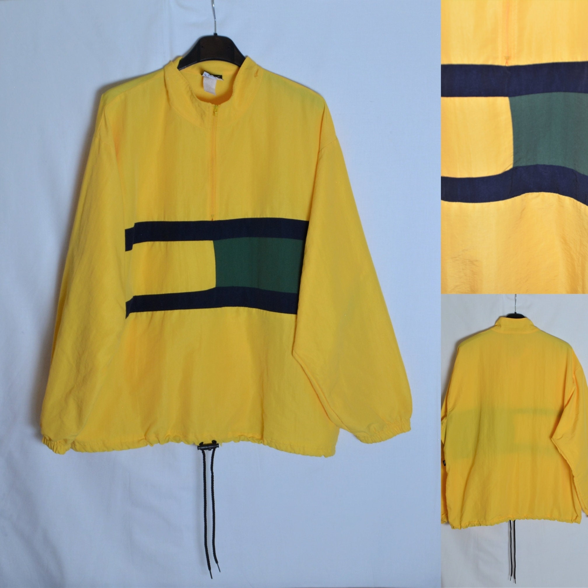 ◆KODAK◆ Color Eye Semi Overfit Collar Anorak Jacket YELLOW Kodak - Color Film 'Enjoy Life, Enjoy Photo' Winter Jacket