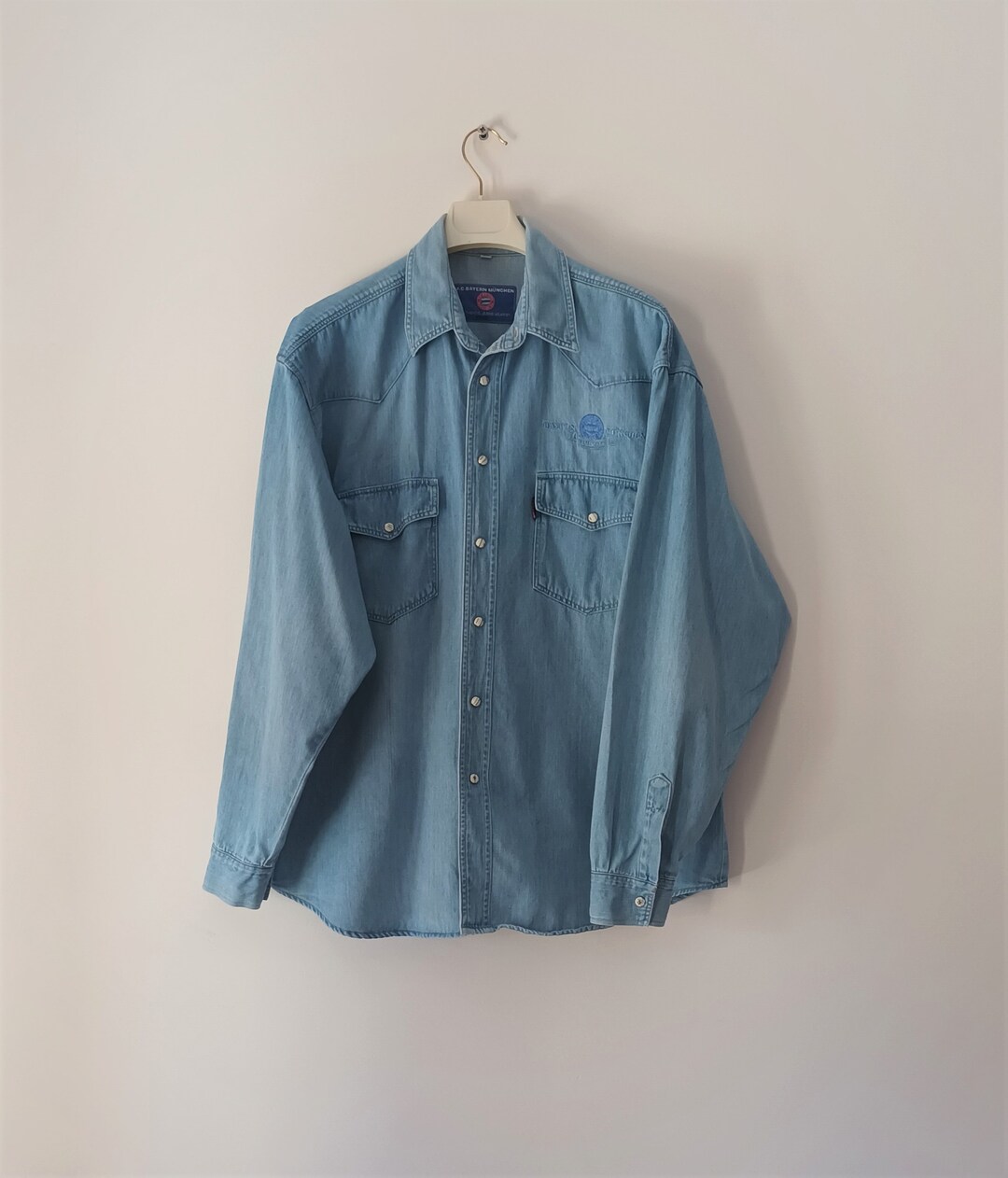 Centenario Men's Light Blue Denim with Embroidered Details 45317