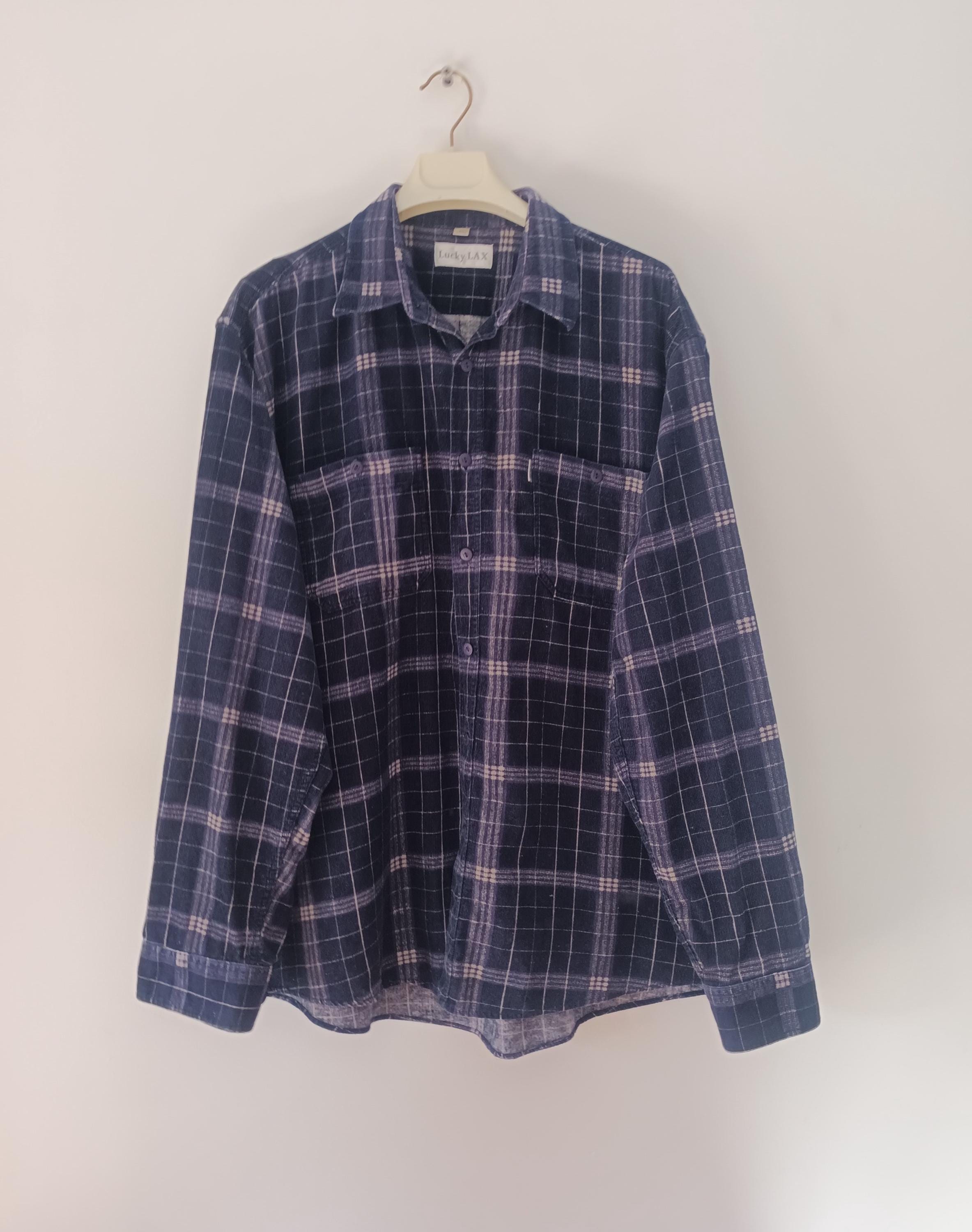 Chemise Homme Lucky Brand à Carreaux Multicolore - Taille L, Coton, Manches Longues, Occasion Très Bon état