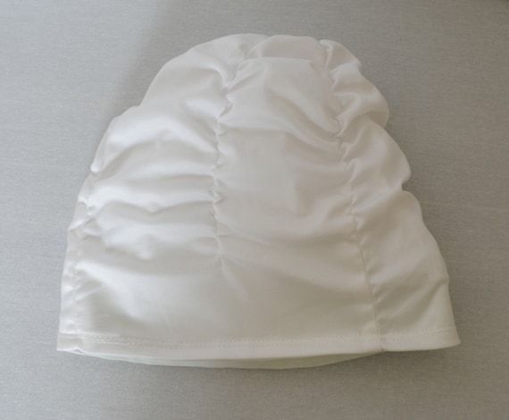 Vintage White Swim Cap White Bathing Cap Size S Vi