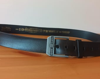 Diesel Men Old Model Leather Belt Studs 90S Grunge Y2K Punk