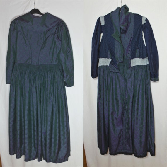 Rare Vintage Women Silk Dirndl Maxi Dress Size S/… - image 6