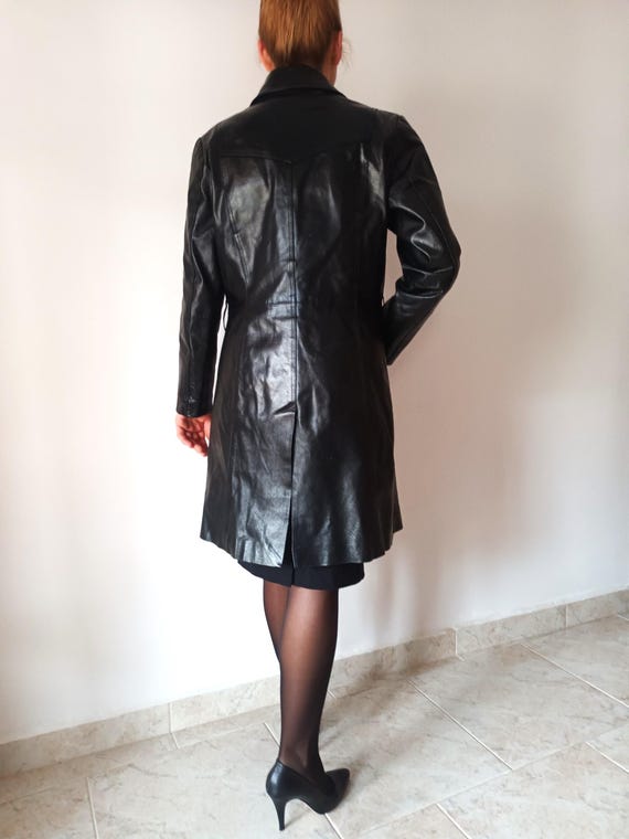 ヴィンテージ レディース ブラック レザー ジャケット サイズ M