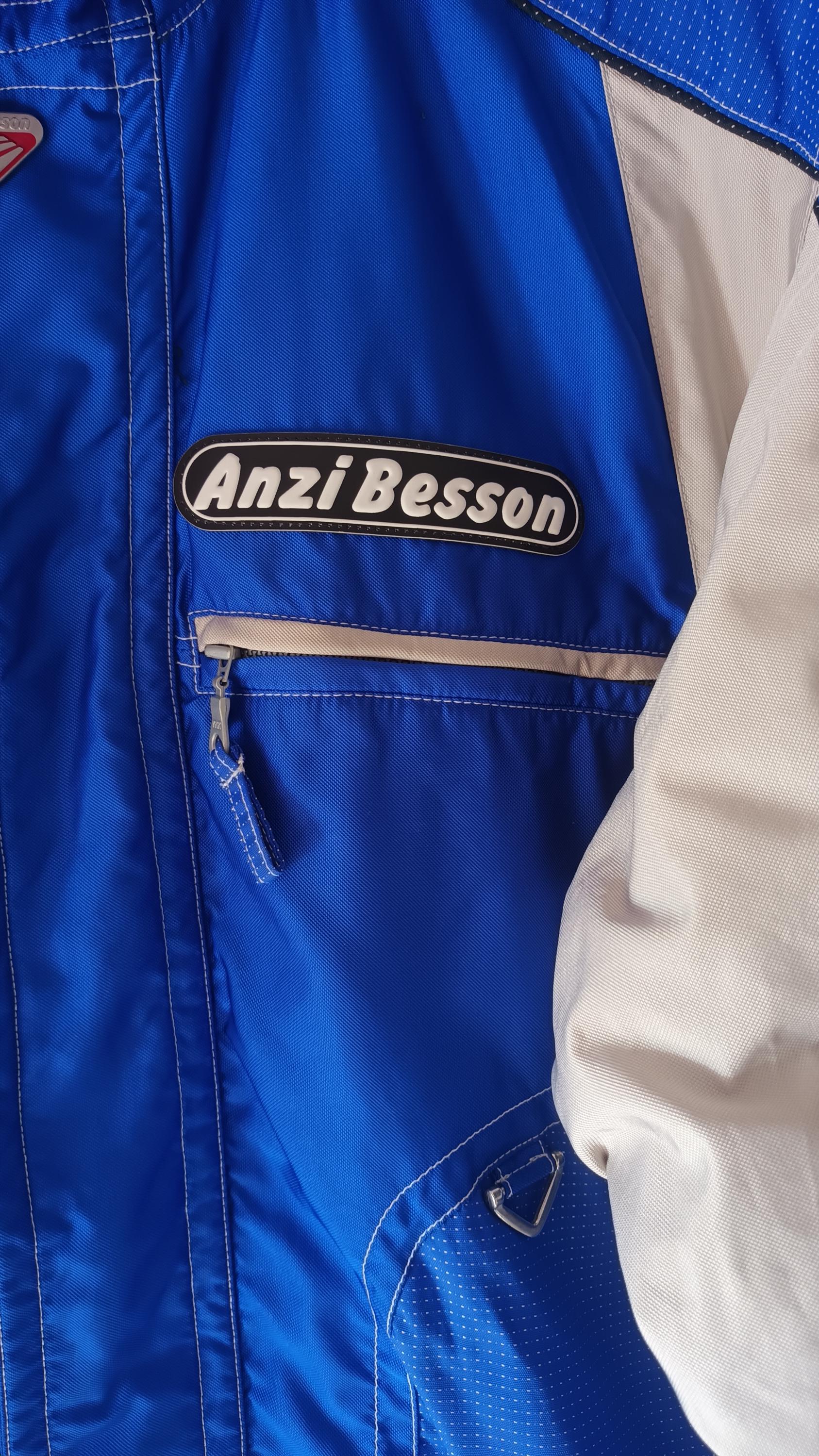 Anzi Besson Vintage Men Blue Ski Jacket Size L/54 Snow Ski Blue