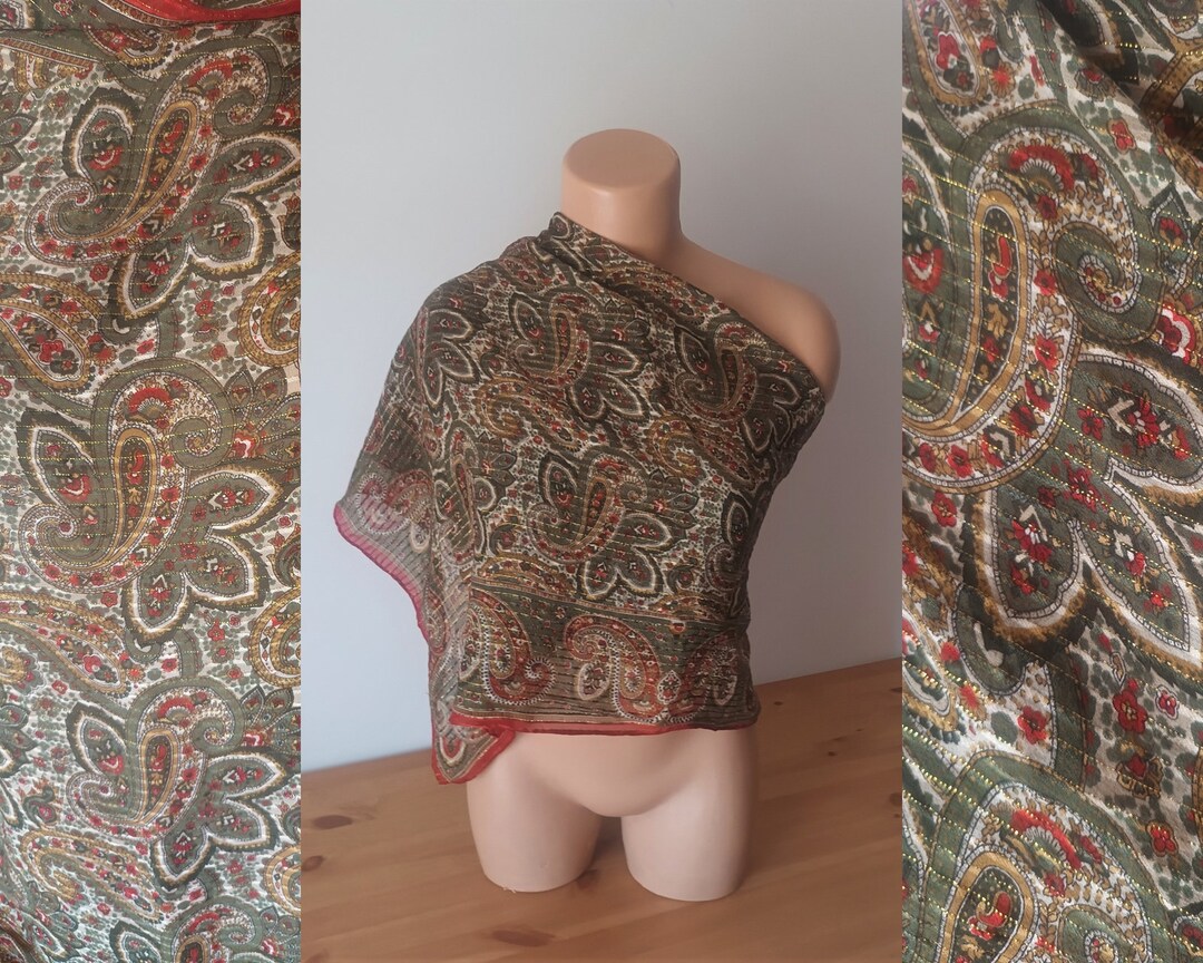 Silk Multi Paisley Scarf main image 0