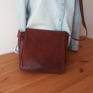 Sac messager Picard vintage en cuir marron Sac à bandoulière marron châtaigne Sac bandoulière en cuir Sac de voyage décontracté fonctionnel Sac marron selle