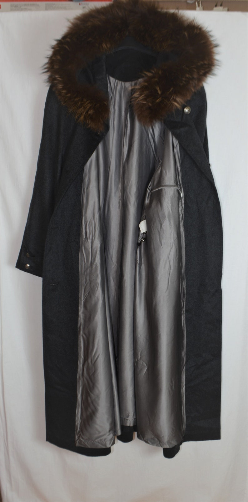 LODENFREY Austrian Women Wool Long Coat Size L/42 Gray Brown Etsy